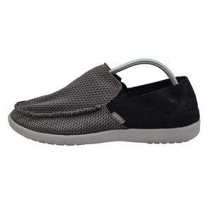 Crocs Shoes Mens Size 11 Gray Mesh Slip On Loafers Casual Lightweight Comfort